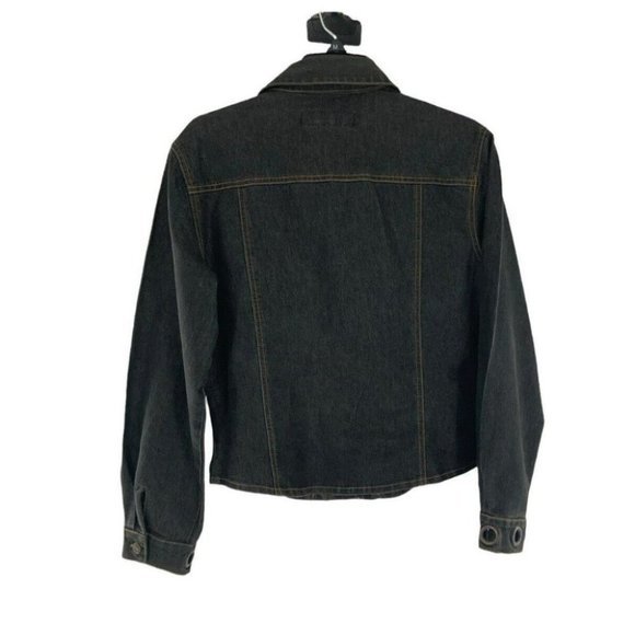 Revolt Jeans Co. Jacket Women's Size Large Long Sleeves Metal Flap Pockets Denim - Picture 4 of 6